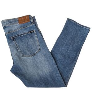 Calvin Klein Mens Medium Blue Wash 5 Pocket Slim Fit Jeans 36x30